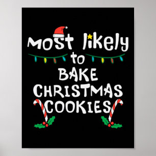 Póster Más probables Navidades pasteles Cookie Xmas Matc