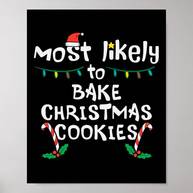 Póster Más probables Navidades pasteles Cookie Xmas Matc  (Frente)