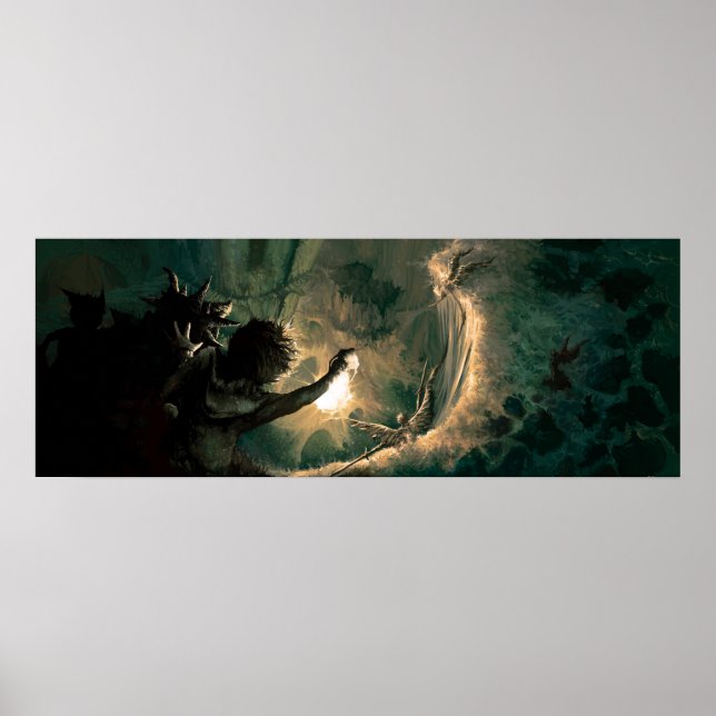 Póster Más profundo y profundo por el agujero de conejo (Frente)