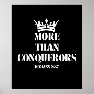 Póster Más que conquistadores - Romanos 8:37