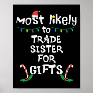 Póster Más Quieren Intercambiar Hermana Navidad Navidad F