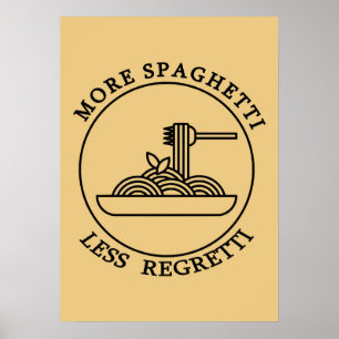 Póster Más Spaghetti Menos Regretti