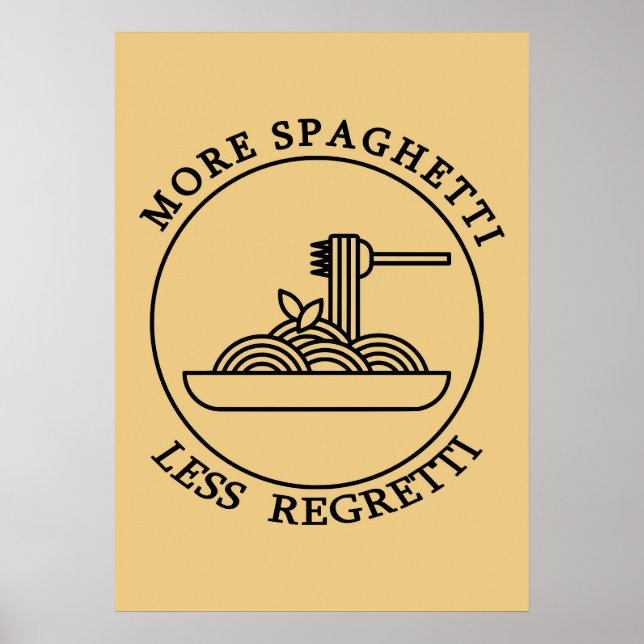 Póster Más Spaghetti Menos Regretti (Frente)