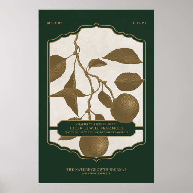 PÓSTER MÁS TARDE, OSTENDRÁ FRUTA (Frente)