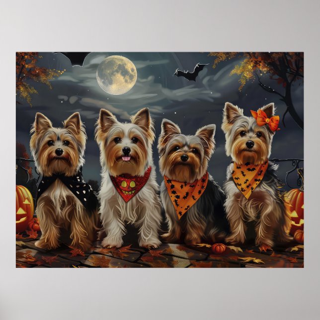 Póster Más Terrier Halloween Spooky (Frente)