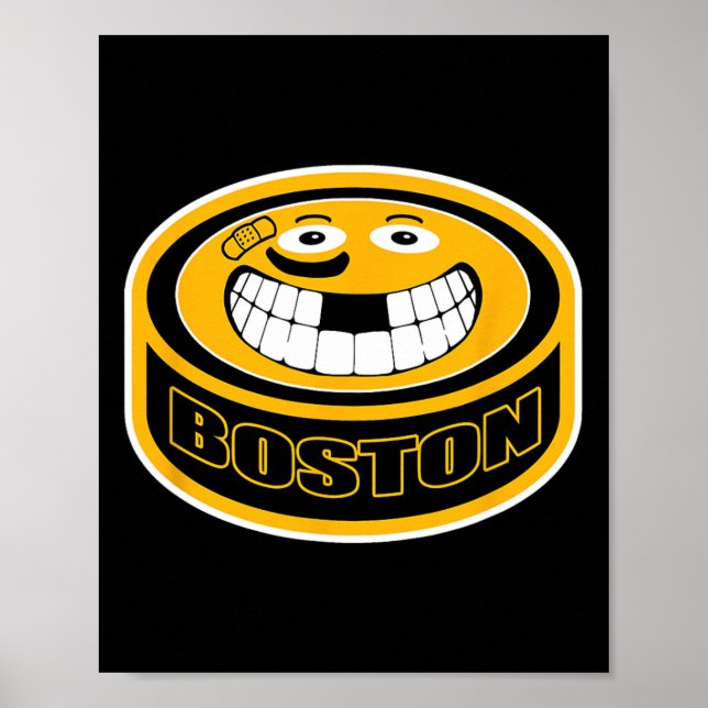 Póster Masa de Boston. Gracioso regalo de cara de sonrisa (Frente)