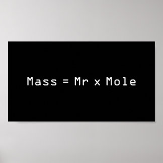 Póster Masa =Mr. x Mole