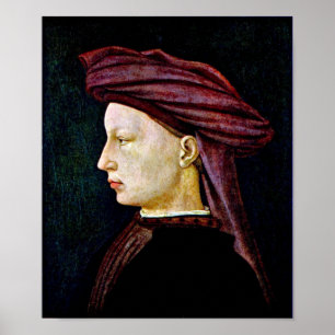 Póster Masaccio - retrato de una juventud en perfil