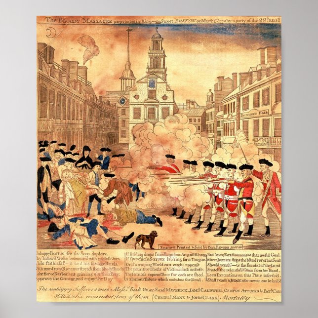 Póster Masacre de Boston (Frente)