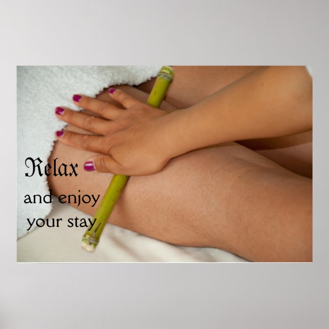 Póster Masaje de bambú (Frente)