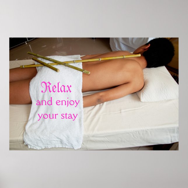 Póster Masaje de bambú (Frente)