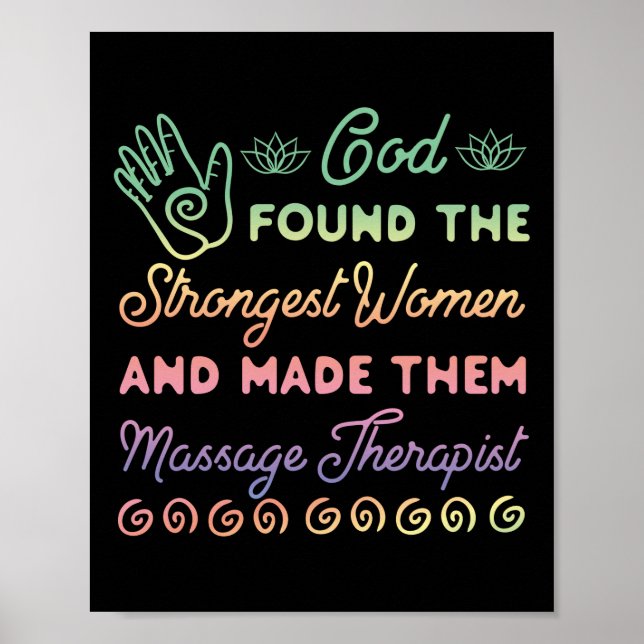 Póster Masaje Terapia Terapia Terapia De Masaje Que Dios  (Frente)
