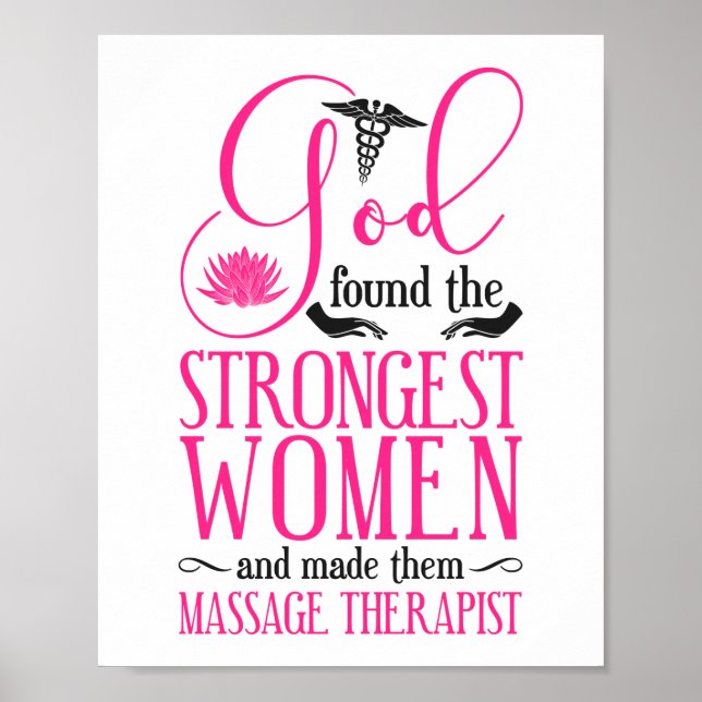 Póster Masaje Terapia Terapia Terapia De Masaje Que Dios  (Frente)