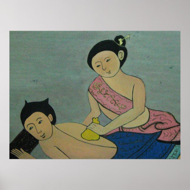 Póster Masaje tradicional tailandés (Frente)