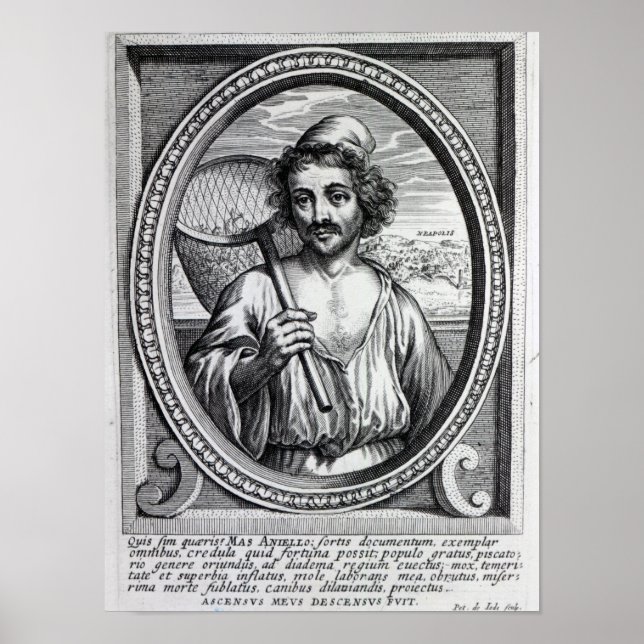 Póster Masaniello, grabado por Petrus de Iode (Frente)