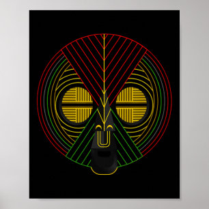 Póster Máscara africana del Mes de la Historia Negra