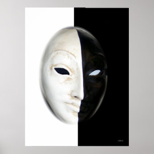 Póster Máscara (blanco y negro)