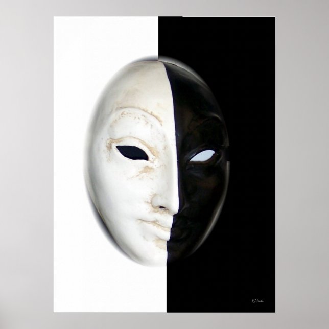 Póster Máscara (blanco y negro) (Frente)