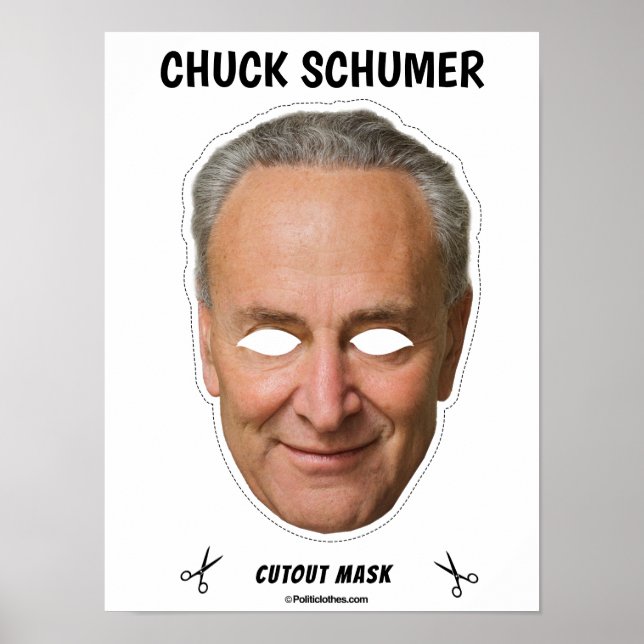 Póster Máscara CHUCK SCHUMER Halloween (Frente)