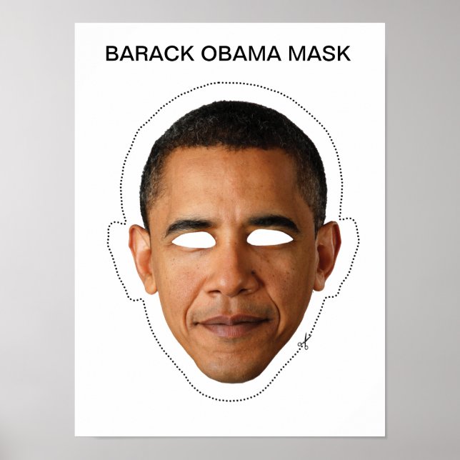 Póster Máscara de Barack Obama (Frente)