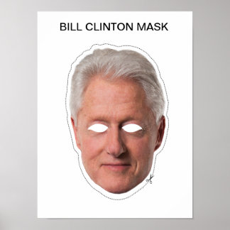 Póster Máscara de Bill Clinton