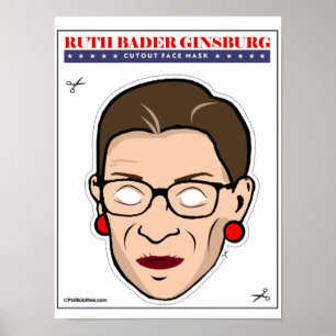 Póster Máscara de cara de corte del Personalizado RBG