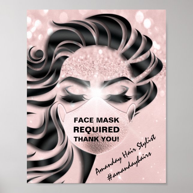 Póster Mascara De Cara Necesaria Covid Eyelash Hair Nails (Frente)
