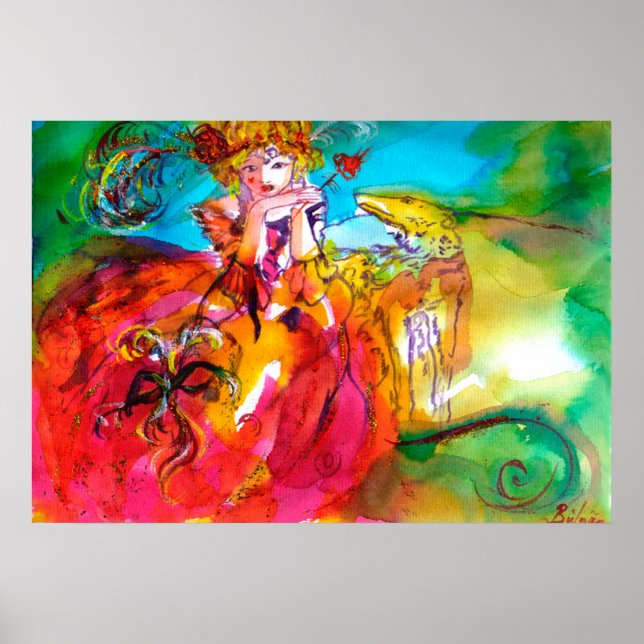 Póster Máscara de carnaval de MIRANDOLINA / Veneciana (Frente)