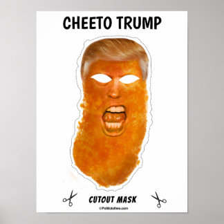 Póster Máscara de Cheeto Trump Halloween