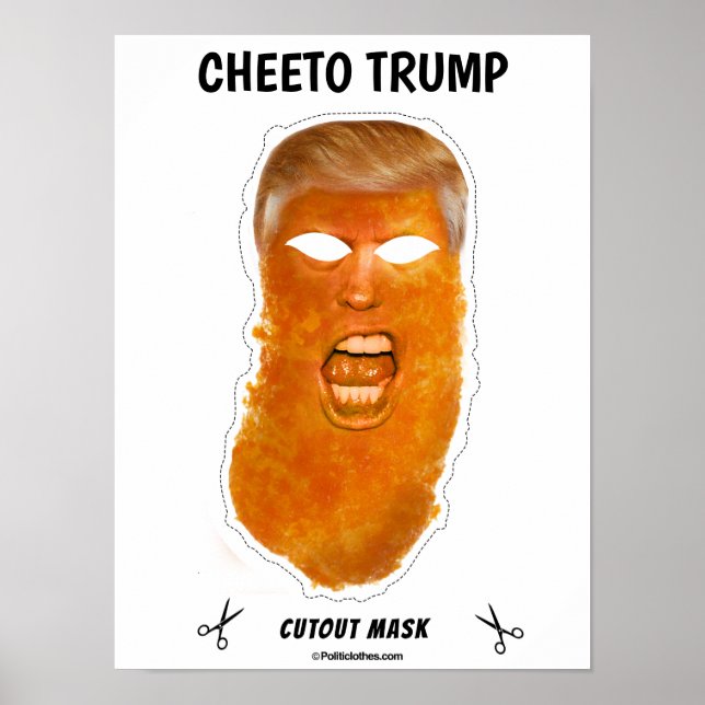 Póster Máscara de Cheeto Trump Halloween (Frente)