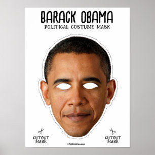 Póster Máscara de disfraces de Barack Obama