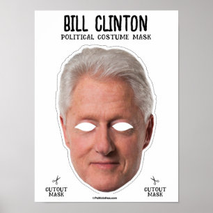 Póster Máscara de disfraces de Bill Clinton