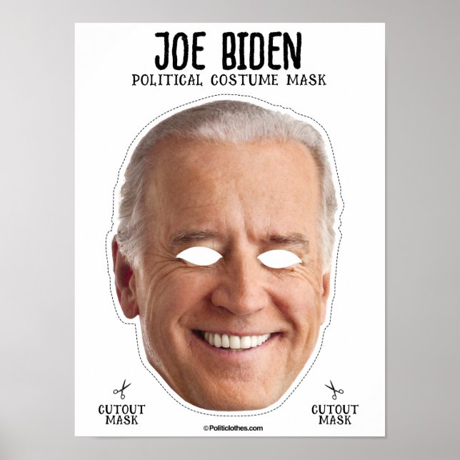 Póster Máscara de disfraces de Joe Biden (Frente)
