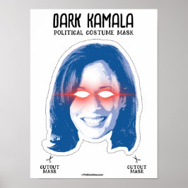 Póster Máscara de disfraces de Kamala oscura