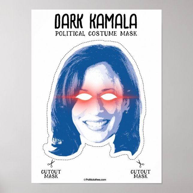 Póster Máscara de disfraces de Kamala oscura (Frente)