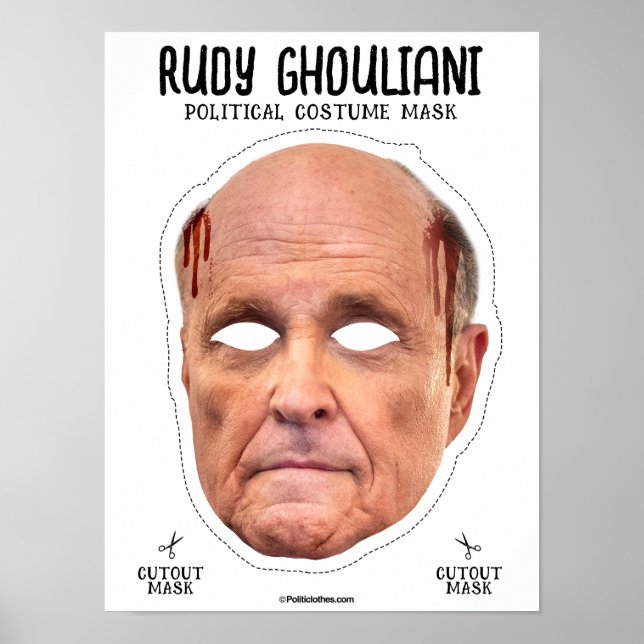 Póster Máscara de disfraces de Rudy Ghouliani (Frente)