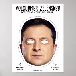 Póster Máscara de disfraces de Volodymyr Zelenskyy