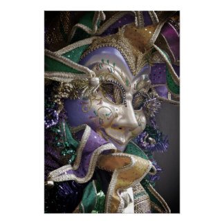Póster Máscara de Eerie Mardi Gras