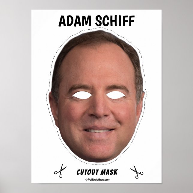 Póster Máscara de Halloween ADAM SCHIFF (Frente)
