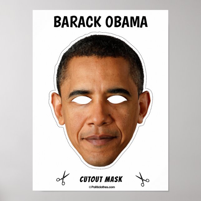 Póster Máscara de Halloween de BARACK OBAMA (Frente)