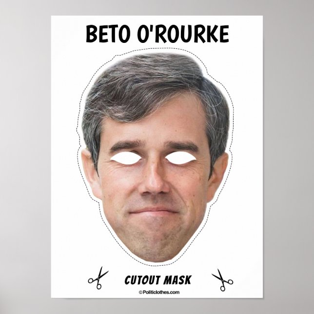 Póster Máscara de Halloween de BETO O'ROURKE (Frente)