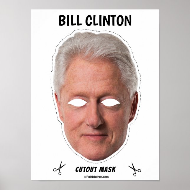 Póster Máscara de Halloween de BILL CLINTON (Frente)