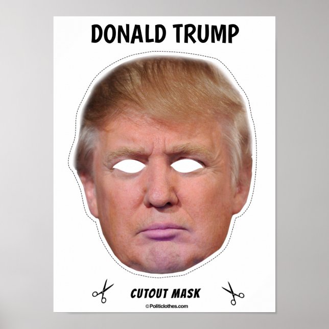Póster Máscara de Halloween de Donald Trump (Frente)