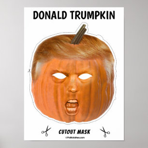 Póster Máscara de Halloween de Donald Trumpkin