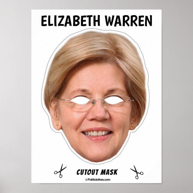 Póster Máscara de Halloween de ELIZABETH WARREN (Frente)
