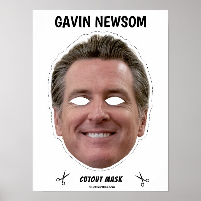 Póster Máscara de Halloween de GAVIN NEWSOM (Frente)