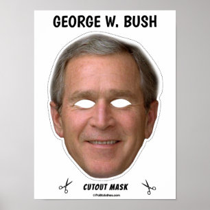 Póster Máscara de Halloween de GEORGE W. BUSH