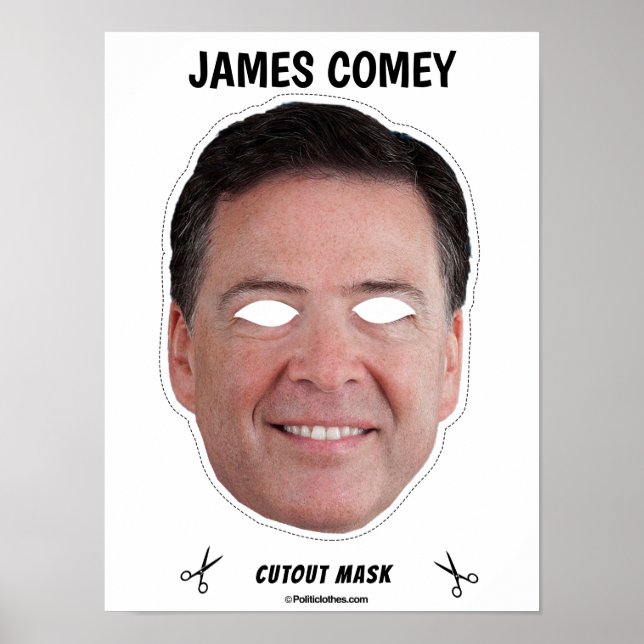 Póster Máscara de Halloween de JAMES COMEY (Frente)