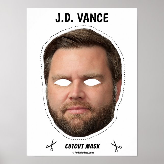 Póster Máscara de Halloween de JD Vance (Frente)