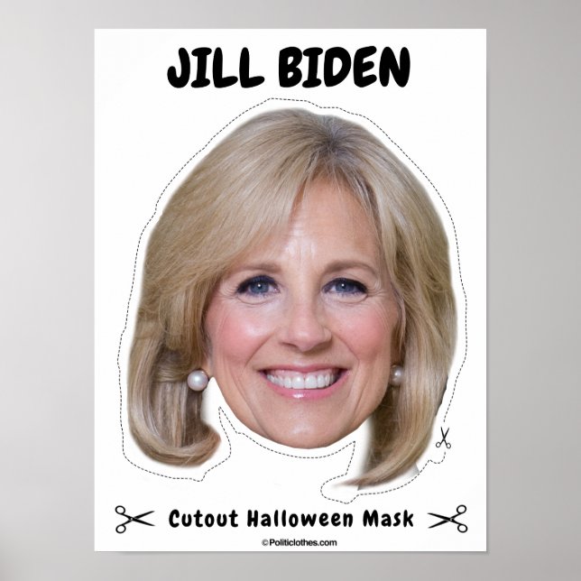Póster Máscara de Halloween de Jill Biden (Frente)